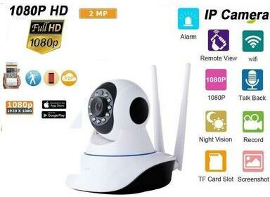 SHOPPING IN RETE - 2 pz. telecamera ip cam hd 1080P camera wireless led 2 antenne 2MP megapixel