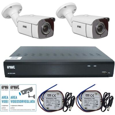 URMET Kit Videosorveglianza Ahd 1080n 8 Canali Con 2 Telecamere 1097/818 URMET Kit Videosorveglianza Ahd 1080n 8 Canali Con 2 Telecamere 1097/818