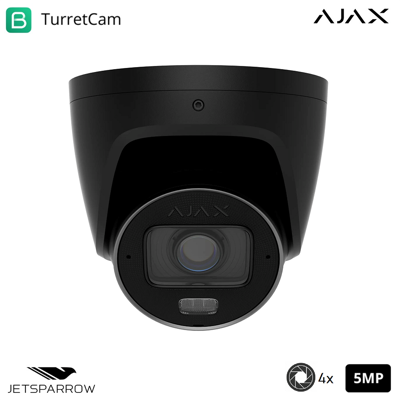 AJAX 126280 - Tvcc - Turretcam Hlvf (5 Mp) - Colore Black - Videosorveglianza AJAX 126280 - Tvcc - Turretcam Hlvf (5 Mp) - Colore Black - Videosorveglianza