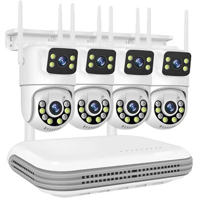 OEM Sistema Di Telecamere Ip, Doppia Lente Da 6 Mp, Audio Bidirezionale, Nvr 8 Canali X 4 Cam-c, Nessuno OEM Sistema Di Telecamere Ip, Doppia Lente Da 6 Mp, Audio Bidirezionale, Nvr 8 Canali X 4 Cam-c, Nessuno