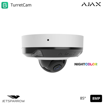 AJAX 126275 - Tvcc - Domecam Mini Hl (8 Mp/4 Mm) - Telecamera Hl Cablata (8 Mp/4 Mm) - Colore White - Videosorveglianza AJAX 126275 - Tvcc - Domecam Mini Hl (8 Mp/4 Mm) - Telecamera Hl Cablata (8 Mp/4 Mm) - Colore White - Videosorveglianza
