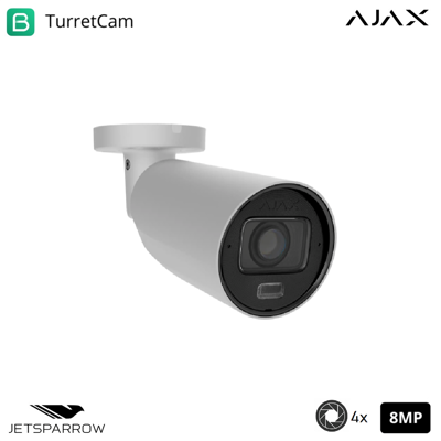 AJAX 126279 - Tvcc - Bulletcam Hlvf (8 Mp) - Colore White - Videosorveglianza AJAX 126279 - Tvcc - Bulletcam Hlvf (8 Mp) - Colore White - Videosorveglianza