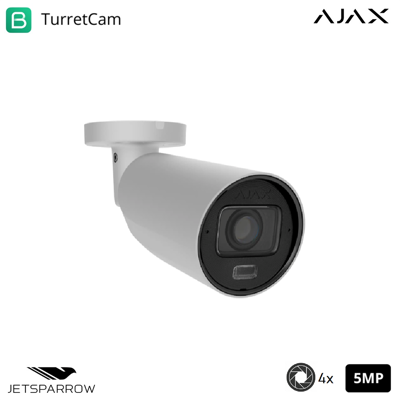 AJAX 126277 - Tvcc - Bulletcam Hlvf (5 Mp) - Colore White - Videosorveglianza AJAX 126277 - Tvcc - Bulletcam Hlvf (5 Mp) - Colore White - Videosorveglianza
