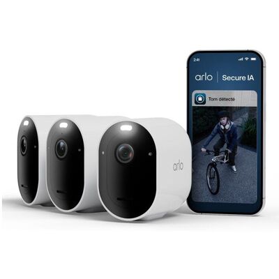 Arlo Kit Di Sicurezza Outdoor Pro 6 3 Videocamere 2k+ Hdr Bianco Ipx6 Visione Notturna A Colori Arlo Kit Di Sicurezza Outdoor Pro 6 3 Videocamere 2k+ Hdr Bianco Ipx6 Visione Notturna A Colori