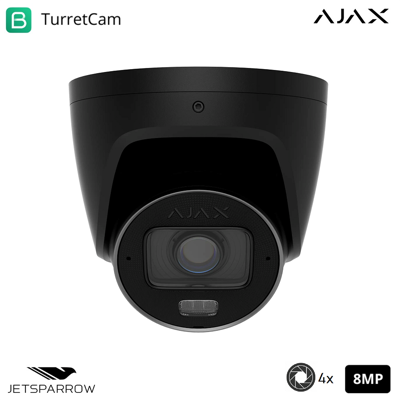 AJAX 126282 - Tvcc - Turretcam Hlvf (8 Mp) - Colore Black - Videosorveglianza AJAX 126282 - Tvcc - Turretcam Hlvf (8 Mp) - Colore Black - Videosorveglianza