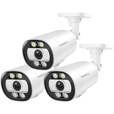 OEM Telecamera Ip Per Esterni, Rilevamento Umano Tramite Ia, Visione Notturna A Colori, 3 Telecamere Poe Da 5 Mp OEM Telecamera Ip Per Esterni, Rilevamento Umano Tramite Ia, Visione Notturna A Colori, 3 Telecamere Poe Da 5 Mp