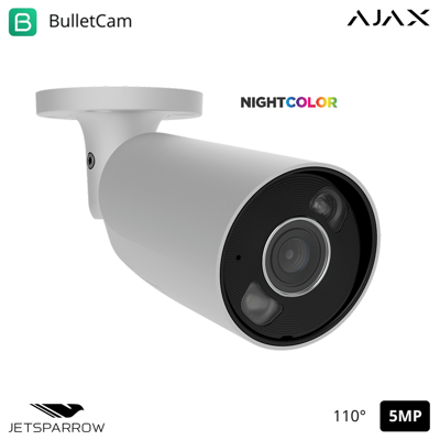 AJAX Telecamera Bullet Hl 5mp 2.8mm Bulletcam Bianco AJAX Telecamera Bullet Hl 5mp 2.8mm Bulletcam Bianco