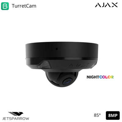 AJAX Telecamera Dome Hl 8mp 4mm Domecam Nero AJAX Telecamera Dome Hl 8mp 4mm Domecam Nero