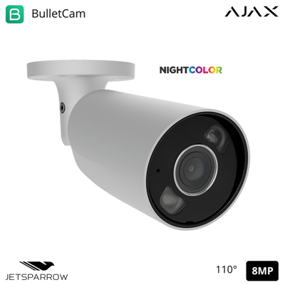 AJAX Telecamera Bullet Hl 8mp 2.8mm Bulletcam Bianco AJAX Telecamera Bullet Hl 8mp 2.8mm Bulletcam Bianco