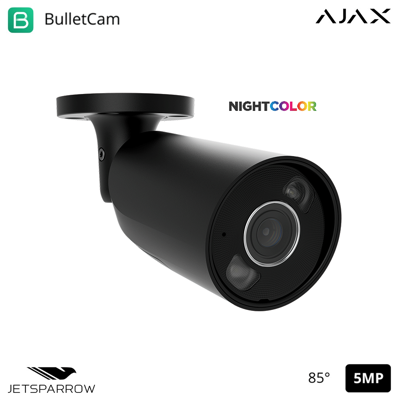 AJAX 126254 - Tvcc - Bulletcam Hl (5 Mp/4 Mm) - Telecamera Hl Cablata (5 Mp/4 Mm) - Colore Black - Videosorveglianza AJAX 126254 - Tvcc - Bulletcam Hl (5 Mp/4 Mm) - Telecamera Hl Cablata (5 Mp/4 Mm) - Colore Black - Videosorveglianza