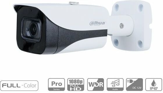 DAHUA Telecamera Analogica Bullet 1080P 2MP Full Color Starlight 120dB True wdr 3DNR Ottica Fissa 3.6mm IP67 DC12V hdcvi Carcassa Plastica