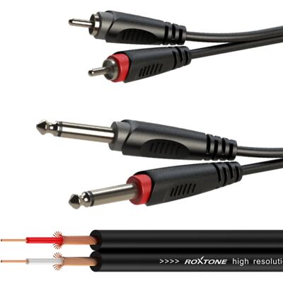 OEM Cavo Audio 2 X Rca / 2 X Jack 6,3 Mm Mono 3 M Smart Roxtone Sacc150l3 OEM Cavo Audio 2 X Rca / 2 X Jack 6,3 Mm Mono 3 M Smart Roxtone Sacc150l3