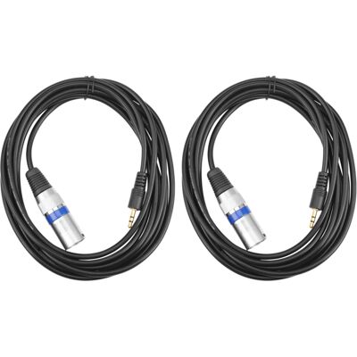 OEM Connettore Jack Stereo Da 3,5 Mm In Due Pezzi Per Microfono, Per Registrazione Audio, E Cavo Xlr A 3 Pin. OEM Connettore Jack Stereo Da 3,5 Mm In Due Pezzi Per Microfono, Per Registrazione Audio, E Cavo Xlr A 3 Pin.