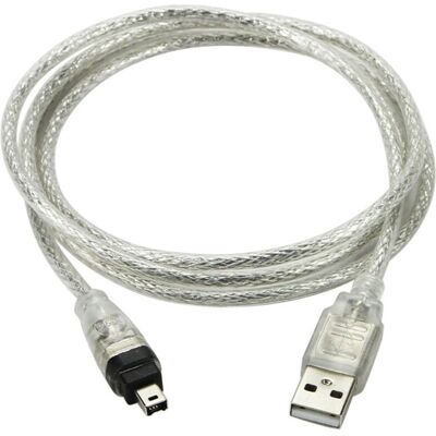 XISRENS Cavo Adattatore Da Usb Maschio A Firewire Ieee 1394. Connettore Ilink A 4 Pin Maschio Per Videocamera Sony Dcr-trv75e. XISRENS Cavo Adattatore Da Usb Maschio A Firewire Ieee 1394. Connettore Ilink A 4 Pin Maschio Per Videocamera Sony Dcr-trv75e.