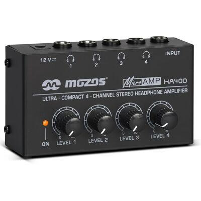 OEM Amplificatore Per Cuffie Stereo A 4 Canali Mozos Ha400 OEM Amplificatore Per Cuffie Stereo A 4 Canali Mozos Ha400