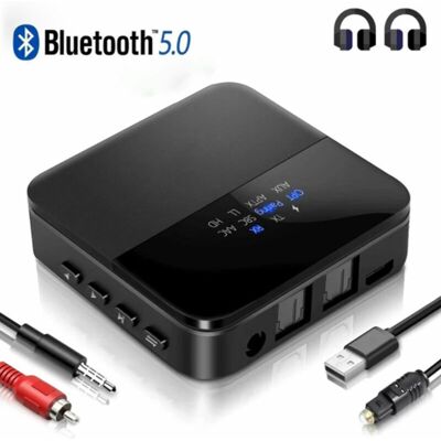 OEM Adattatore Bluetooth 5.0, Ricevitore Trasmettitore Bluetooth, Bassa Latenza E Hd, Doppia Connessione, Uscita Aux+ Rca Da 3,5 Mm + Uscita Digitale Ottica, Per Tv Pc Sistema Audio Cuffie Stereo OEM Adattatore Bluetooth 5.0, Ricevitore Trasmettitore Bluetooth, Bassa Latenza E Hd, Doppia Connessione, Uscita Aux+ Rca Da 3,5 Mm + Uscita Digitale Ottica, Per Tv Pc Sistema Audio Cuffie Stereo