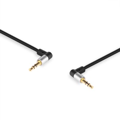 OEM Cavo Aux 2x Jack 3.5 Stereo Con Spina Angolata Slim Vitalco 1.0 M OEM Cavo Aux 2x Jack 3.5 Stereo Con Spina Angolata Slim Vitalco 1.0 M