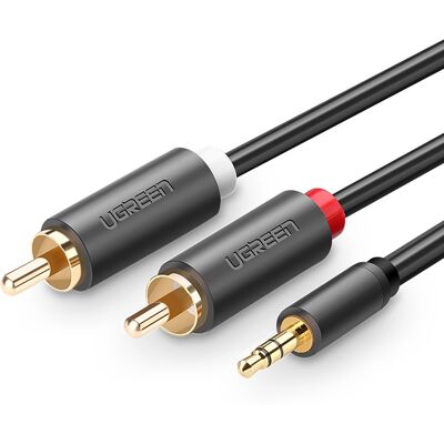 UGREEN Cavo Audio Minijack Da 3,5 Mm (maschio) - 2 Rca (maschio) 5 M - Grigio UGREEN Cavo Audio Minijack Da 3,5 Mm (maschio) - 2 Rca (maschio) 5 M - Grigio