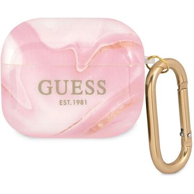 Custodia Guess Marble Collection Rosa per AirPods 3 - Cover per Auricolari Custodia Guess Marble Collection Rosa per AirPods 3 - Cover per Auricolari