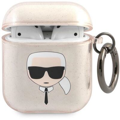 Custodia AirPods Karl Lagerfeld - Glitter Dorato Custodia AirPods Karl Lagerfeld - Glitter Dorato