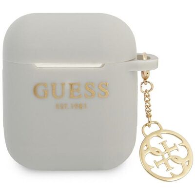 Custodia in silicone Guess per AirPods - Grigia - Accessorio per auricolari Custodia in silicone Guess per AirPods - Grigia - Accessorio per auricolari