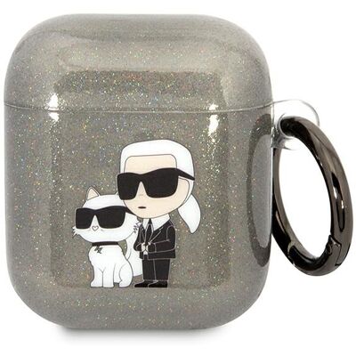 Custodia Airpods Karl Lagerfeld - Nero con Glitter - Protezione di Stile Custodia Airpods Karl Lagerfeld - Nero con Glitter - Protezione di Stile
