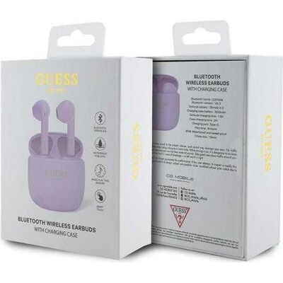 Guess True Wireless Script Logo BT5.3 Auricolari Stereo - Viola Guess True Wireless Script Logo BT5.3 Auricolari Stereo - Viola