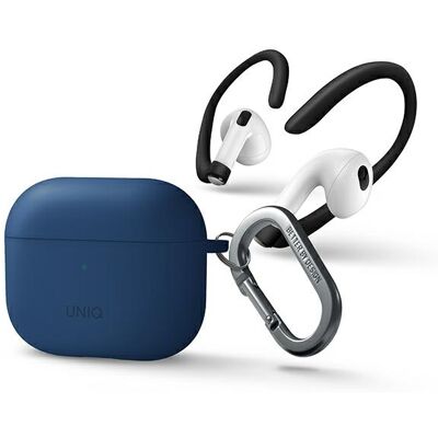 Custodia in silicone Uniq per AirPods 3 con ganci per orecchie Custodia in silicone Uniq per AirPods 3 con ganci per orecchie