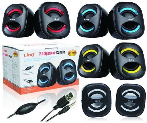 TRADE SHOP TRAESIO - Trade Shop - Casse Speaker Usb Jack 3w Altoparlante Per Notebook Pc Tv Dvd Mp3 Tablet An-s631