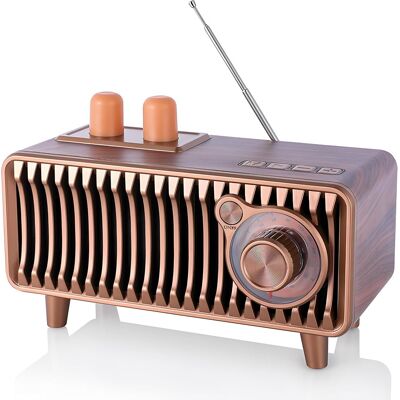 OEM Altoparlante Radio Bluetooth Retrò, Legno Di Noce, Radio Fm Rotante Vintage, Doppio Altoparlante Stereo Da 20 W, Altoparlante Wireless Portatile Con Scheda Usb/tf/lettore Musicale Aux (legno Di Noce) OEM Altoparlante Radio Bluetooth Retrò, Legno Di Noce, Radio Fm Rotante Vintage, Doppio Altoparlante Stereo Da 20 W, Altoparlante Wireless Portatile Con Scheda Usb/tf/lettore Musicale Aux (legno Di Noce)