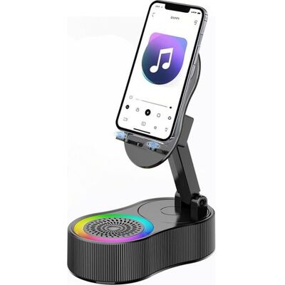 SIOKS Supporto Per Altoparlante Bluetooth A Induzione Wireless 5 In 1 Con Supporto Per Telefono Pieghevole, Set Essenziale Per Uomo E Donna (elegante Design Nero) SIOKS Supporto Per Altoparlante Bluetooth A Induzione Wireless 5 In 1 Con Supporto Per Telefono Pieghevole, Set Essenziale Per Uomo E Donna (elegante Design Nero)