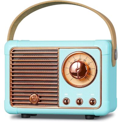 OEM Altoparlante Bluetooth Portatile Retrò, Con Radio Fm, Altoparlante Potente Da 3 W, Diaframma Dei Bassi, Chiamate In Vivavoce, Formato Tascabile Vintage, Compatibile Con Usb/scheda Tf/aux (blu) OEM Altoparlante Bluetooth Portatile Retrò, Con Radio Fm, Altoparlante Potente Da 3 W, Diaframma Dei Bassi, Chiamate In Vivavoce, Formato Tascabile Vintage, Compatibile Con Usb/scheda Tf/aux (blu)