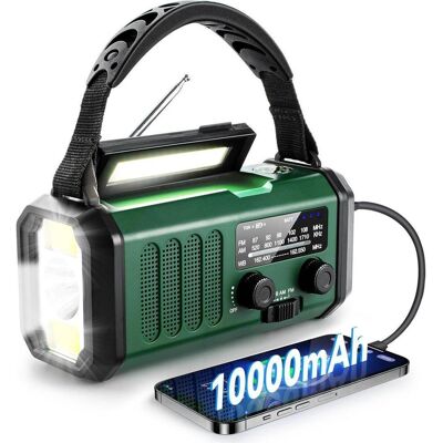 OEM Radio Di Emergenza Da 10000 Mah Con Torcia, Radio A Manovella Ad Energia Solare, Radio Meteo Am/fm, Allarme Sos, Caricatore Type-c OEM Radio Di Emergenza Da 10000 Mah Con Torcia, Radio A Manovella Ad Energia Solare, Radio Meteo Am/fm, Allarme Sos, Caricatore Type-c