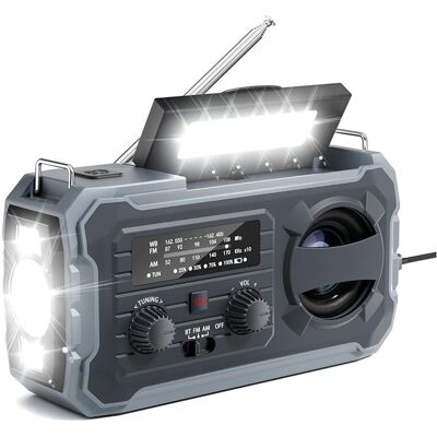 OEM Radio Meteo Di Emergenza, Radio Solare A Manovella Da 8000 Mah Con Am/fm/noaa, Allarme Sos, Caricatore Per Telefono, Per Uso Esterno E Domestico OEM Radio Meteo Di Emergenza, Radio Solare A Manovella Da 8000 Mah Con Am/fm/noaa, Allarme Sos, Caricatore Per Telefono, Per Uso Esterno E Domestico