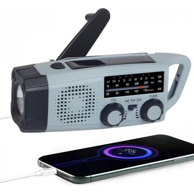 OEM Radio Solare, Radio Portatile Di Emergenza Am/fm A Manovella Con Jack Per Cuffie, Torcia Led 2000mah Batteria Ricaricabile Caricatore Telefono Usb Allarme Sos Per Campeggio, Escursionismo All'aperto OEM Radio Solare, Radio Portatile Di Emergenza Am/fm A Manovella Con Jack Per Cuffie, Torcia Led 2000mah Batteria Ricaricabile Caricatore Telefono Usb Allarme Sos Per Campeggio, Escursionismo All'aperto