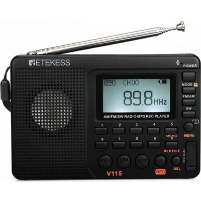OEM Radio Portatile Ricaricabile Fm Am Sw - Nera - Batteria Integrata, Ricezione Stabile, Compatta E Leggera Per Uso Interno/esterno OEM Radio Portatile Ricaricabile Fm Am Sw - Nera - Batteria Integrata, Ricezione Stabile, Compatta E Leggera Per Uso Interno/esterno