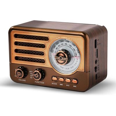 OEM Radio A Transistor Retrò Con Funzionamento A Batteria, Am/fm/sw, Piccola Radio Portatile Ricaricabile Con Batteria Agli Ioni Di Litio Da 1800 Mah, Supporta Scheda Tf/aux/lettore Mp3 Usb OEM Radio A Transistor Retrò Con Funzionamento A Batteria, Am/fm/sw, Piccola Radio Portatile Ricaricabile Con Batteria Agli Ioni Di Litio Da 1800 Mah, Supporta Scheda Tf/aux/lettore Mp3 Usb