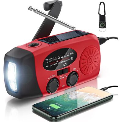 OEM Radio Solare Portatile Radio Meteorologica Di Emergenza 2000 Mah Radio A Manovella Con Radio A Dinamo Am/fm/noaa Ricarica Telefono Ipx3 Con Torcia A Led Allarme Sos Cavo Usb Per Escursionismo Campeggi OEM Radio Solare Portatile Radio Meteorologica Di Emergenza 2000 Mah Radio A Manovella Con Radio A Dinamo Am/fm/noaa Ricarica Telefono Ipx3 Con Torcia A Led Allarme Sos Cavo Usb Per Escursionismo Campeggi