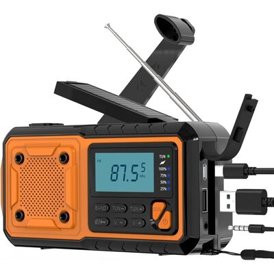 OEM Radio Solare Radio Portatile, Radio A Manovella Da 4000 Mah Per Condizioni Meteorologiche Di Emergenza Con Radio A Dinamo Fm/am (mw)/sw/wba, Con Torcia A Led/allarme Sos/cavo Usb Per Trekking Campeggi OEM Radio Solare Radio Portatile, Radio A Manovella Da 4000 Mah Per Condizioni Meteorologiche Di Emergenza Con Radio A Dinamo Fm/am (mw)/sw/wba, Con Torcia A Led/allarme Sos/cavo Usb Per Trekking Campeggi