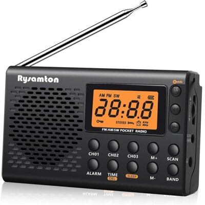 OEM (nero) Radio Portatile Am/fm/onde Corte, Radio Tascabile A Batteria, Ampio Display Digitale, Radiosveglia Con Sveglia E Funzione Sleep, Cuffie Incluse OEM (nero) Radio Portatile Am/fm/onde Corte, Radio Tascabile A Batteria, Ampio Display Digitale, Radiosveglia Con Sveglia E Funzione Sleep, Cuffie Incluse