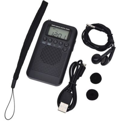 OEM Mini Radio Digitale Fm/am Portatile Con Altoparlante Stereo, Sveglia E Timer – 103 × 60 × 15 Mm, Per Uso Interno/esterno OEM Mini Radio Digitale Fm/am Portatile Con Altoparlante Stereo, Sveglia E Timer – 103 × 60 × 15 Mm, Per Uso Interno/esterno