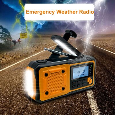 OEM Radio Meteo Di Emergenza Crezuo Per Esterni, A Energia Solare E A Manovella, Con Sintonizzatore Digitale Fm, Am E Banda Larga, Torcia, Luce Di Lettura, Allarme Sos, Batteria Da 4000 Mah E Jack Per Cuf OEM Radio Meteo Di Emergenza Crezuo Per Esterni, A Energia Solare E A Manovella, Con Sintonizzatore Digitale Fm, Am E Banda Larga, Torcia, Luce Di Lettura, Allarme Sos, Batteria Da 4000 Mah E Jack Per Cuf