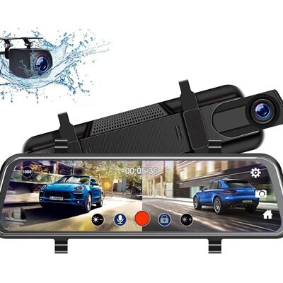 OEM Dashcam Per Auto Da 10" Con Specchietto Retrovisore Touch Screen, Posteriore E Anteriore Full Hd 1080p, Streaming Multimediale Dvr, Visione Notturna Grandangolare A 170° OEM Dashcam Per Auto Da 10" Con Specchietto Retrovisore Touch Screen, Posteriore E Anteriore Full Hd 1080p, Streaming Multimediale Dvr, Visione Notturna Grandangolare A 170°