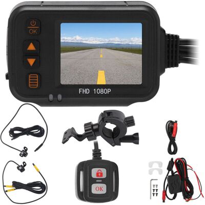 LIIYIELA Videocamera Da Cruscotto Per Moto, Schermo Da 2 Pollici, Doppia Fotocamera Anteriore E Posteriore, 1080p + 720p, Multifunzionale, Resistente Alla Pioggia. LIIYIELA Videocamera Da Cruscotto Per Moto, Schermo Da 2 Pollici, Doppia Fotocamera Anteriore E Posteriore, 1080p + 720p, Multifunzionale, Resistente Alla Pioggia.
