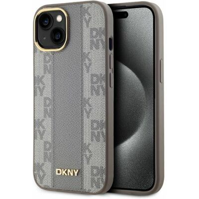 Custodia DKNY per iPhone 15 - Motivo Checkered Beige Custodia DKNY per iPhone 15 - Motivo Checkered Beige