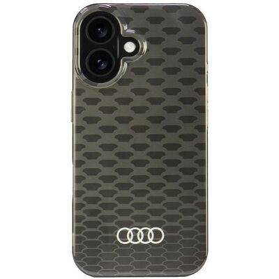 Custodia AUDI per iPhone 16 - Pelle sintetica rigida nera Custodia AUDI per iPhone 16 - Pelle sintetica rigida nera