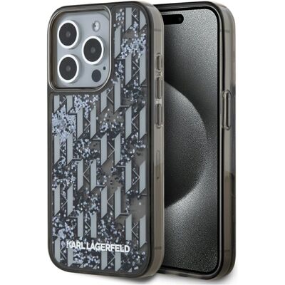 Custodia Karl Lagerfeld per iPhone 15 Pro Max con Glitter e Gradiente Custodia Karl Lagerfeld per iPhone 15 Pro Max con Glitter e Gradiente