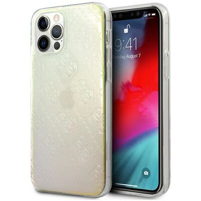 Guess Guhcp12m3d4girbl Iphone 12/12 Pro6,1 Custodia Rigida Opale/iridescente 4g Collezione Con Motivo 3d Guess Guhcp12m3d4girbl Iphone 12/12 Pro6,1 Custodia Rigida Opale/iridescente 4g Collezione Con Motivo 3d