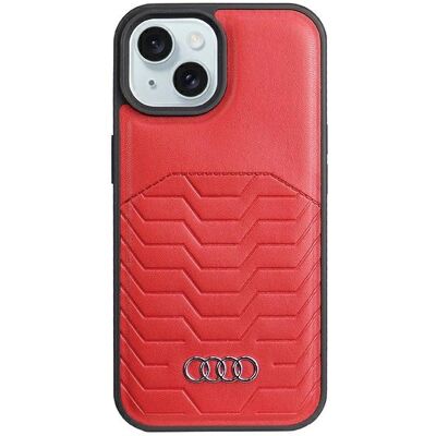 Custodia in pelle sintetica MagSafe Audi per iPhone 15 Plus / 14 Plus Custodia in pelle sintetica MagSafe Audi per iPhone 15 Plus / 14 Plus