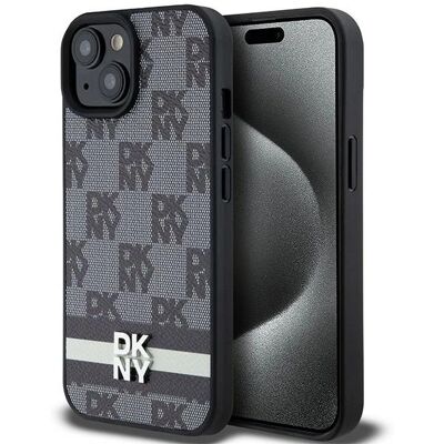 Custodia DKNY per iPhone 14 - Pelle Quadrettato e Strisce Custodia DKNY per iPhone 14 - Pelle Quadrettato e Strisce